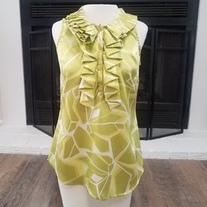 Lime green and white dress shirt